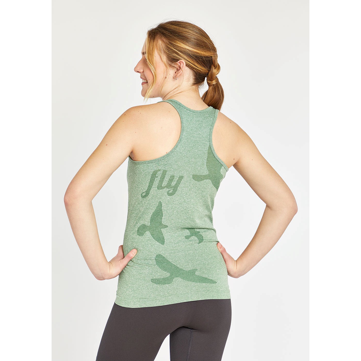 Oiselle Flyte Tank Spruce Kadın Spor Atlet