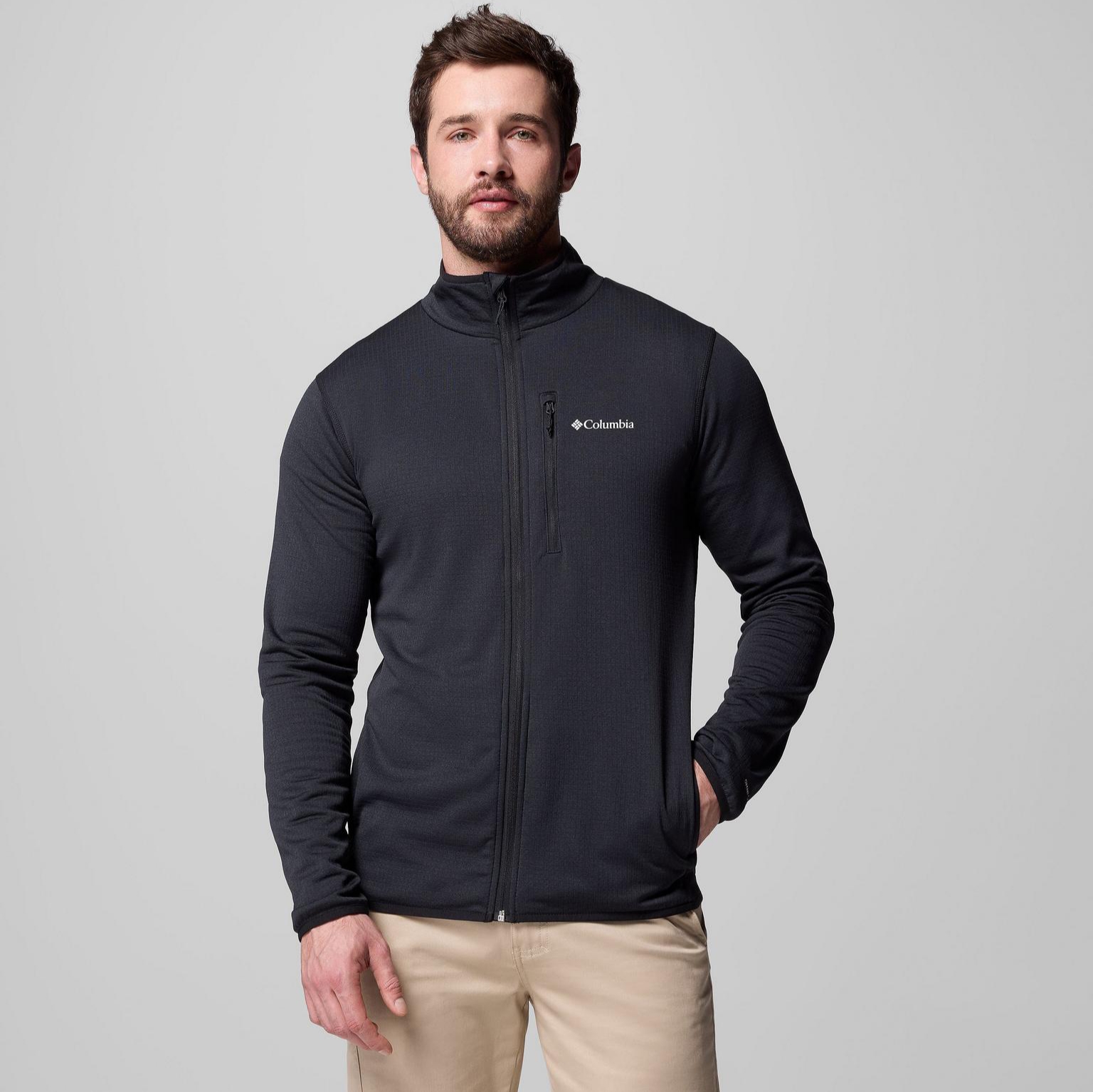 Columbia Essential Hike™ Grid Fleece Jacket Erkek Clima Polar